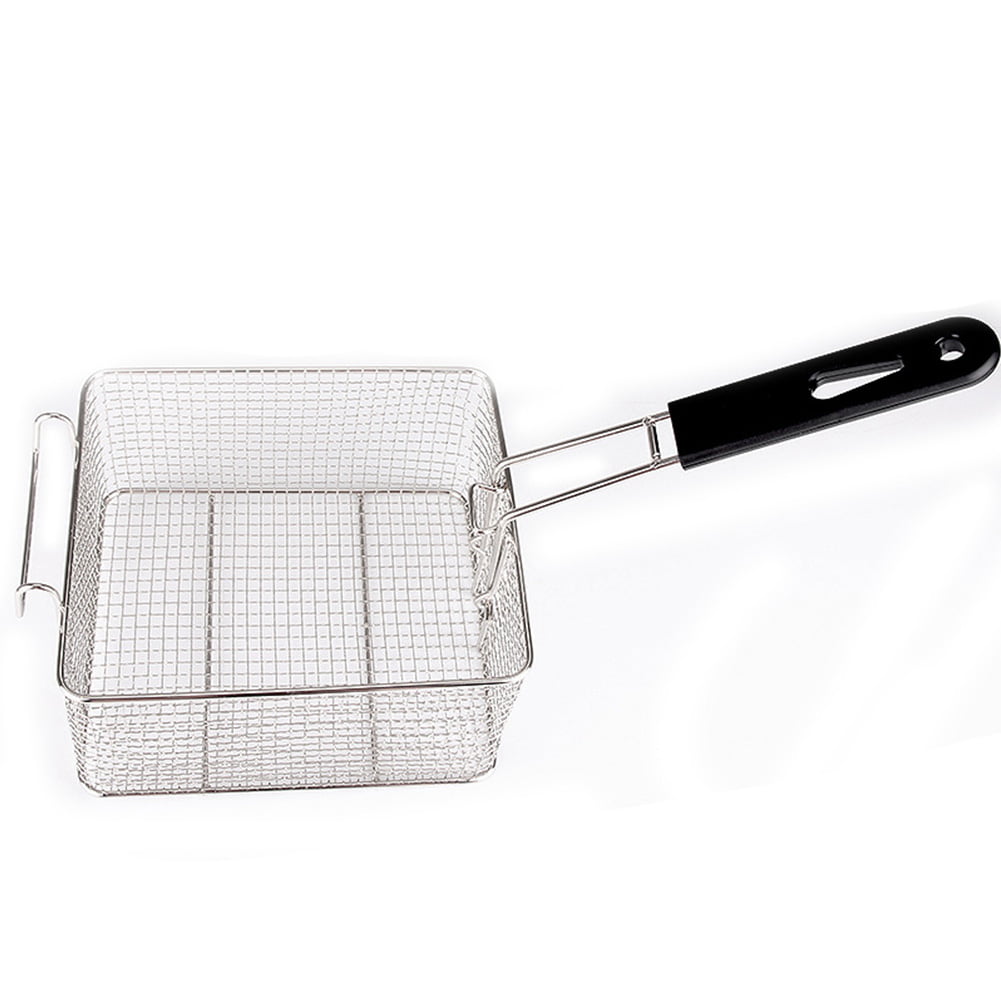 Chip Pan Basket Quality Stainless Steel Basket Long Handle Great For Frying 21cm 