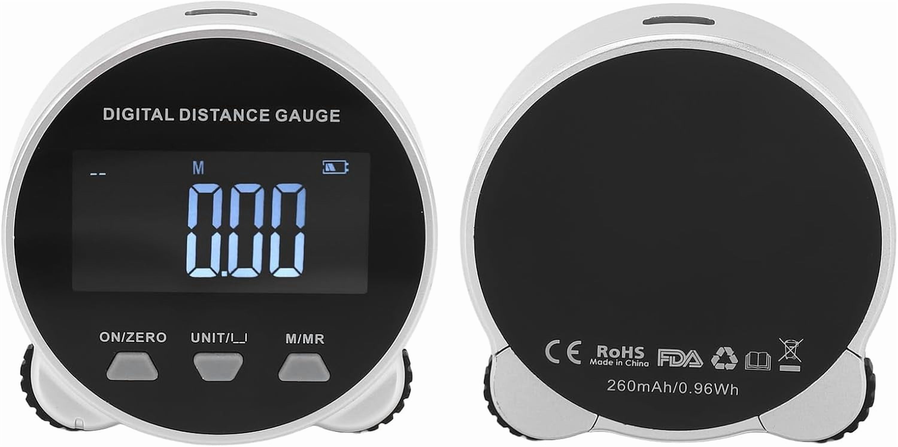 ABPETE Digital Tape Measure, 656.2ft Long Distance Electronic Rolling Ruler LCD Display, 260mAH Battery, USB Rechargeable Rolling Distance Measuring Tool for Circular Flat Curved Diameter