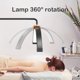 thumbnail image 1 of Luz de pestañas para extensiones de pestañas, luz de salón de belleza con soporte para teléfono, luz de medio círculo de 36 W, lámpara de pie LED para cuidado de la piel de pestañas Negro Salvador Dali Luz de piso, 1 of 10