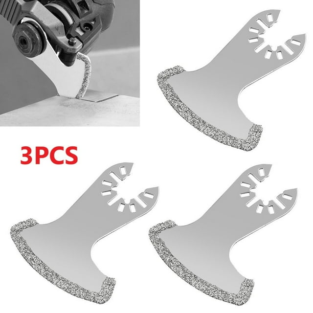 3 Pcs Lames de Scie à Diamant Oscillantes Multi-Outils pour Enlever les Joints
