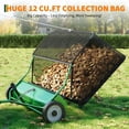 thumbnail image 4 of Black Tow-Behind Leaf Collector, 48-Inch Lawn Sweeper with 26 Cubic Feet Hopper, 4 10-Inch Nylon Brushes for Leaves, Pine Needles, Pine Cones, 4 of 6