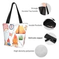 thumbnail image 5 of Vsdgher Gnome Camping print Reusable Shopping Grocery Bags for Women Shopping with Pouch Foldable Pouch Lightweight Polyester Fabric, 5 of 6