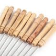 thumbnail image 4 of Maoww Stainless Skewers Reusable Wooden Handle Twisted Kabab Sticks BBQ Tools, 4 of 8