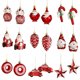 thumbnail image 3 of Decoración navideña con forma de hongo de Gardenne, colgante navideño de búho, exquisito juego de colgantes navideños, adorno colgante para árbol de Navidad de Papá Noel para decoración festiva., 3 of 8