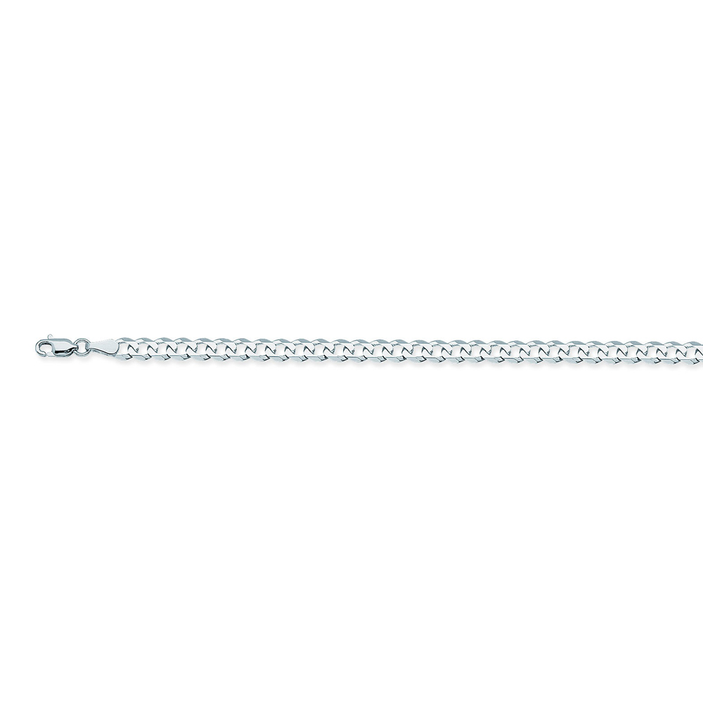 14K White Gold 4.4 Curb Chain in 18 
