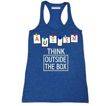 Autism Awareness Think Outside The Box Women's Tank Top, L, H.