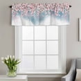 thumbnail image 4 of Spring Pink Flowers Window Valance for Kitchen, Watercolor Cherry Floral Rod Pocket Short Curtain for Small Windows, Light Filtering Decorative Valance, 42 x 18 Inch, 4 of 9