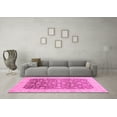 thumbnail image 3 of Ahgly Company Indoor Square Oriental Pink Modern Area Rugs, 4' Square, 3 of 4