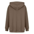 thumbnail image 5 of Scyoekwg Womens Oversized Hoodies Fall Fashion Hooded Sweatshirts Pullover Long Sleeve Hoodies Casual Loose Winter Clothes (Coffee,L), 5 of 6