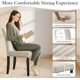 thumbnail image 2 of Two-piece set of beige nailhead fabric dining sillas con forrado asientos y negra solid wood legs para kitchen use, 2 of 8