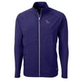 thumbnail image 2 of Men's Cutter & Buck Purple Clemson Tigers Adapt Eco Knit Hybrid Recycled Full-Zip Logo Jacket, 2 of 3