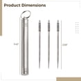 thumbnail image 5 of Titanium Toothpick Holder with 3 Toothpicks, Portable Waterproof Metal Toothpick Holder, Mini Lightweight Travel Toothpick Container with Key Ring, Small Metal Storage Holder for Pills Earpicks, 5 of 5