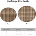 thumbnail image 2 of Round Fitted Tablecloth 44 Inch, Brown Glen Plaid Fitted Round Table Cloth Elastic Fitted Tablecloth Water Resistant Table Top Cover Decorative Fabric Table Cover for Dining, Party, Buffet, Wedding, 2 of 8