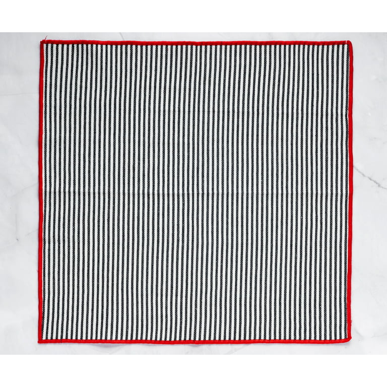 Set of 12 Plain Striped 30 x 40cm cloth Napkins cotton dinner table