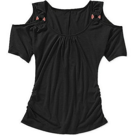 Susie Rose Juniors Plus Cold Shoulder To