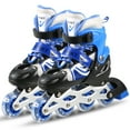 thumbnail image 1 of Patines de Ruedas para Niños Yeacher Ajustables Rosa Negro Azul S M L, 1 of 8