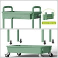 thumbnail image 5 of 5 Tier Rolling Cart Organizer,Bathroom Cart Organizers with Wheels Laundry Room Organization Mobile Shelving Unit Utility Cart Storage Shelves Multi-Functional for Office, Home(Green), 5 of 14