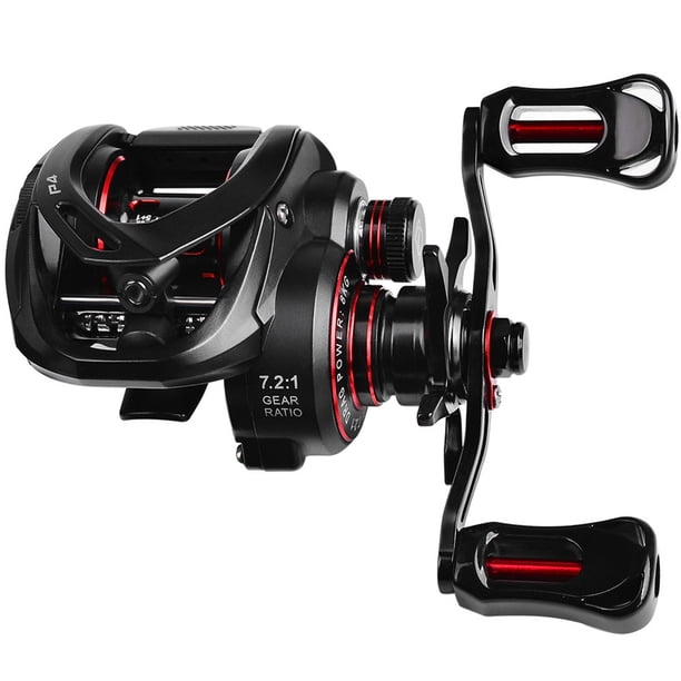 Carrete Pesca Baitcasting Arrastre 8KG Con Freno Magnético Mano Izquierda/derecha (mano Izquierda)