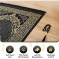thumbnail image 3 of Muslim Prayer Rug with Prayer Beads - Prayer Mat - Prayer Rug - Prayer Matt Islam - Islamıc Prayer Mat - Travel Prayer Mat - Tasbih Prayer Beads - Islamic Gifts - 99 Prayer Beads Included (Black), 3 of 6