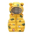 thumbnail image 1 of Gibobby Grandes NiñosAbrigo con capucha para bebé, abrigo cálido a de viento con dibujos animados para niños y niñas, abrigo y chaqueta para niñas pequeñ(Amarillo, 18-24 Meses), 1 of 2
