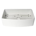 thumbnail image 4 of Pemberly Row White Curved Apron 33" x 20" Single Bowl Fireclay Farm Sink w/ Grid, 4 of 9