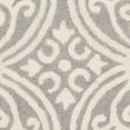 thumbnail image 3 of SAFAVIEH Cambridge Leslie Geometric Wool Area Rug, Silver/Ivory, 4' x 4' Round, 3 of 4