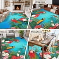 thumbnail image 5 of 6'x9' Area Rugs, Flowers Birds Indoor Outdoor Area Rug for Living Room Bedroom, Summer Botanical Floral Watercolor Butterfly Washable Bathroom Rugs Kitchen Floor Carpet Mats Home Decor Aesthetic, 5 of 8