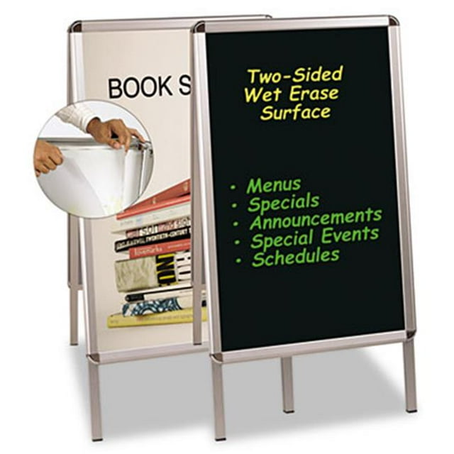 Mastervision DKT30505072 MasterVision Wet Erase Board 27x34 Black Aluminum Frame