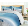 thumbnail image 5 of Ambesonne Lotus Flower Duvet Cover Sets, Harmony, 2-King, Grey Blue Pink, 5 of 7