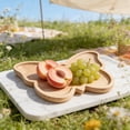 thumbnail image 4 of Butterfly Shaped Wooden Serving Tray, 11.7x9in Decorative Wood Plate for Candies, Cookies & Home Decor, Rustic Farmhouse Key, Jewelry Tray, 4 of 6