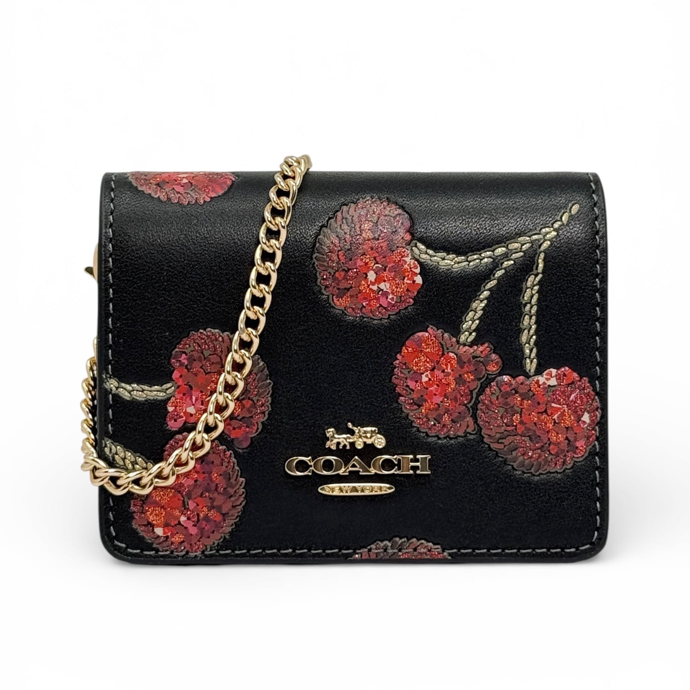 Coach Women's Small Corner Zip Wristlet with Lemon Print (Garden