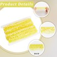 thumbnail image 5 of 11m Yellow Sequin Chiffon Lace Edge Trim Gathered Ruffle Elastic Organza Fabric Ribbon 3cm Pleated Mesh Stretch Fringe Trim for Cloth Craft Sewing Embroidered Wedding Party Decor, 5 of 5
