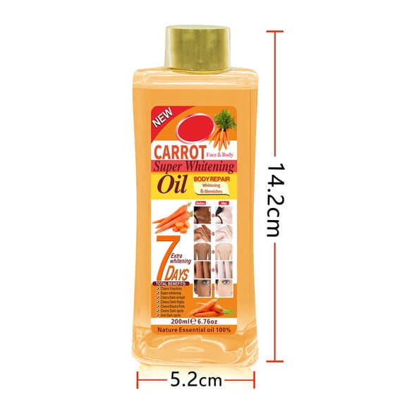 Aceite esencial de zanahoria 7 días hidratante colaterales fiebre aceite de zanahoria masaje corporal aceite de masaje 200 ml cuidado de la piel