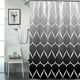 thumbnail image 5 of Cortina de ducha de baño floral impermeable | Diseño de anillos divididos sin gancho | Forro opaco extraíble | Ventana de ventilación transparente | Tela Paño impermeable | Estampado floral azul, 5 of 7