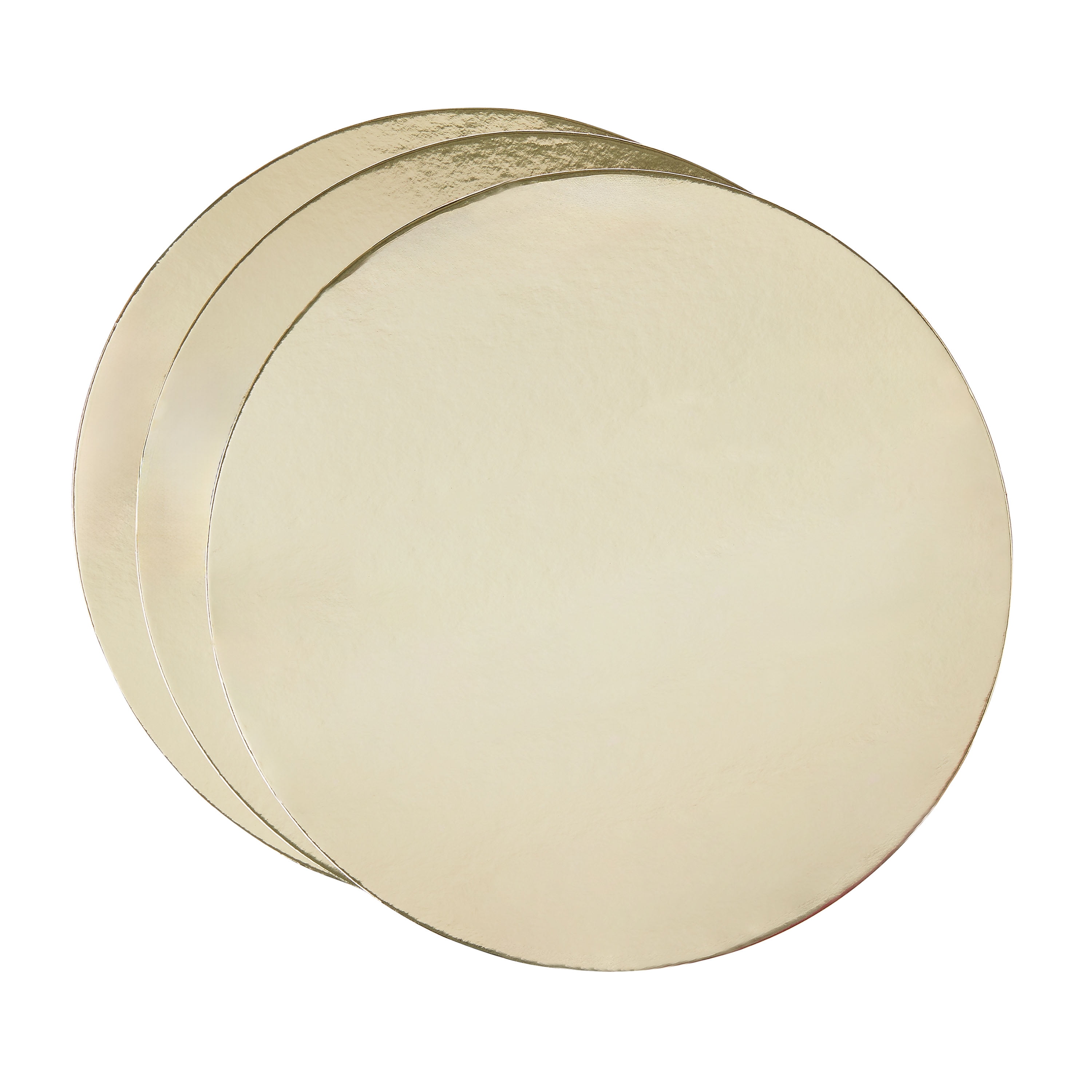 12" Gold Round Paper Cake Boards, 3 Count, by Way To Celebrate