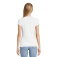 thumbnail image 3 of No Boundaries Scoop Neck Tee with Short Sleeves, 1 or 3-Pack, Women’s, 3 of 5