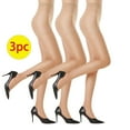 thumbnail image 2 of FAIWAD 3 Paires Collants Transparents pour Femmes Fins Taille Haute avec Pieds Panty Confort Légers Respirants Bas sous Robe, 2 of 5