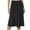 Black, variant on Women's A-Line Elastic High Waist Flare Work Midi Knee Length Stretchy Skirt Womens Spring/Summer Pull On High Waist Office Knee Length Pencil Skirts