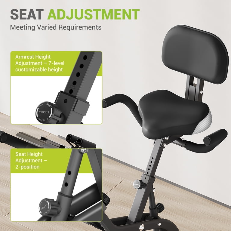 Folding Exercise Bike,10-Level Magnetic Quiet Resistance, 330LBS
