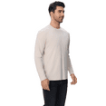 thumbnail image 5 of Men's Dry Fit Poly Long Sleeve Shirt, 100 Polyester Crewneck Moisture Wicking Tee, Dust, L, 5 of 6