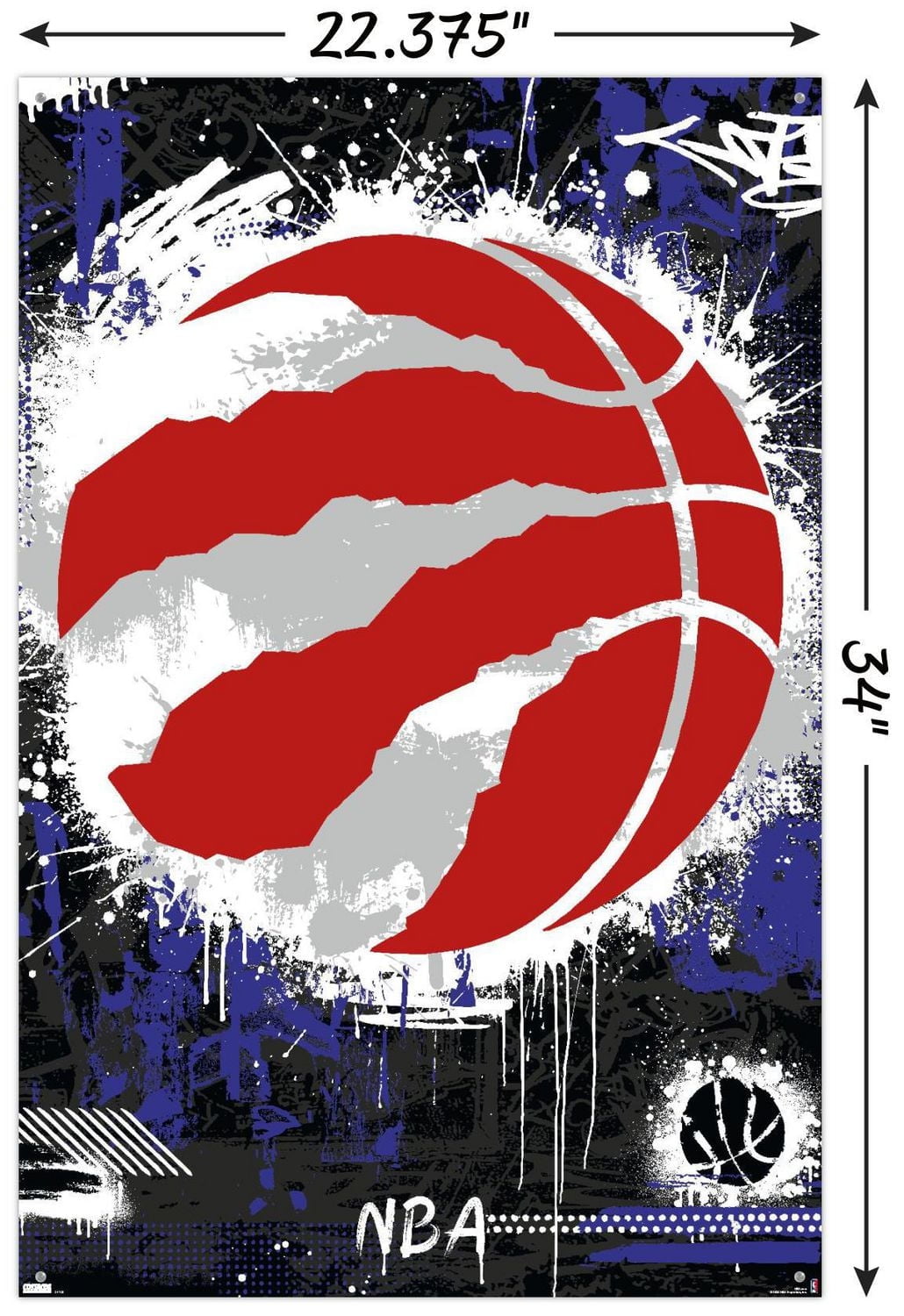 NBA Toronto Raptors - Maximalist Logo 23 Wall Poster, 22.375" x 34"