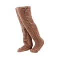 thumbnail image 3 of Calcetines peludos por encima de la rodilla, calcetines tipo pantuflas, calcetines cálidos para dormir en casa en invierno, calcetines hasta el muslo Longitud de pierna 55cm, 3 of 9