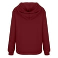 thumbnail image 5 of Kayannuo Zip Up Hoodies for Women Plus Size Fall Sweatshirts for Women Women's Long Sleeved Solid Color Loose Zippered V-neck Hoodie, 5 of 6
