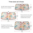 thumbnail image 5 of Yayeee Car Windshield Sun Shade Universal Fit Front Visor Protector, Pink Abstract Pattern, 5 of 8