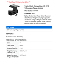 thumbnail image 2 of Trailer Hitch - Compatible with 2018 Volkswagen Tiguan Limited, 2 of 2