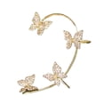 thumbnail image 1 of Pendientes De Mariposa De Circón De Moda, Puños De Oreja De Diamantes De Imitación De Mariposa, Clip De Oreja Sin Perforación Para Mujer Y Niña Cateissary AP007114-01, 1 of 6