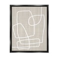 thumbnail image 5 of Stupell Industries Contemporary White Line Shapes Minimal Grain Design Jet Black Framed Floating Canvas Wall Art, 16x20, by Alpenglow Workshop, 5 of 5