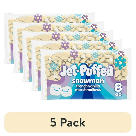 (5 pack) Jet-Puffed Marshmallows Snowman, 8 oz Bag