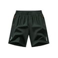 thumbnail image 4 of Pack of 5 Men's Sports Drawstring Shorts with Secure Zippered Pockets - Breathable and stylish polyester-polyester-blend for casual sports and everyday wear, casual solid color with a slight stretch, 4 of 6