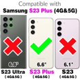 thumbnail image 2 of Phone Case for Samsung Galaxy S23 Plus 5G Cover Credit Slim Ring Card Holder Stand Cell Accessories S23+5G S23plus 23S + S 23 23+ S23P GS23 Women Men Red, 2 of 8